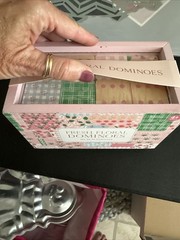*NEW* Fresh Floral Wood Floral Domino Set Of 20 NIB