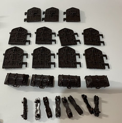 2002 Mattel DARK WORLD Fantasy Adventure RPG Board Game Unpainted Figures