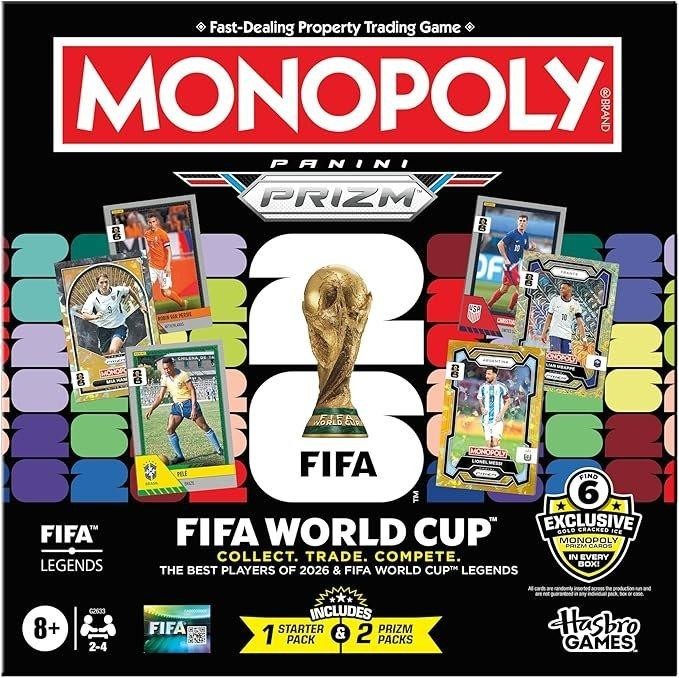 2026 Panini Prizm FIFA World Cup Monopoly Board Game w/ Starter Pack