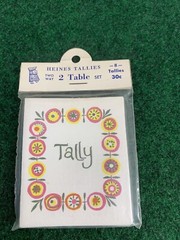 Heines Tallies 2 Way 2 Table Set With Multi-Color Floral Designs-8 Tallies