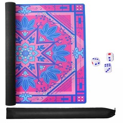 Printed Learning Mahjong Mat (33”x33”) with Black Carrying Bag, Anti-Slip, No…