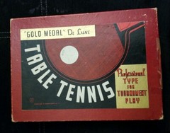 Vintage GOLD Medal De luxe Table Tennis Professional Type TRANSOGRAM CO 1930’s?