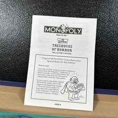 THE SIMPSONS TREE HOUSE HORROR Monopoly GLOW-IN-THE-DARK Board Game Incomplete