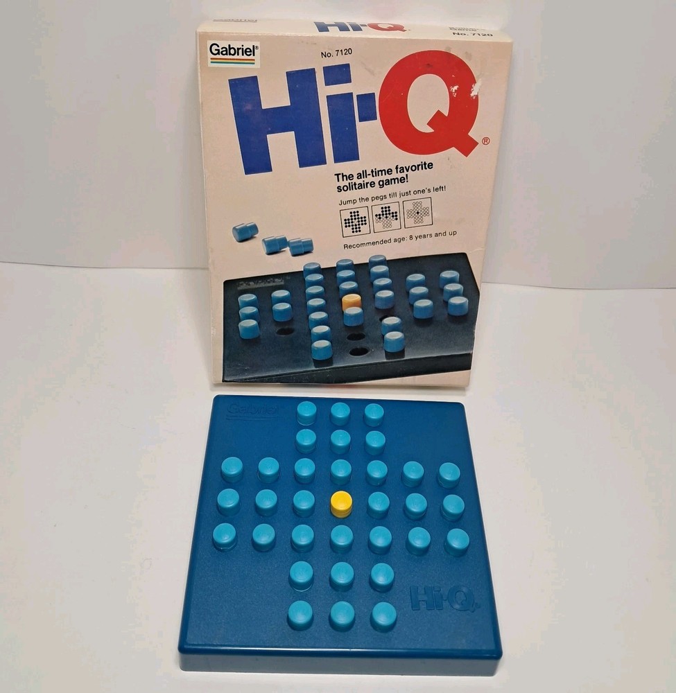 Hi-Q Solitaire Game Vintage 1978 Gabriel No.7120 Strategy COMPLETE