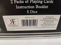 Steampunk Gentlemen’s Playing Card Games In Tin Instructions Sealed Dice & Cards