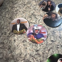 Vintage Pogs Lot Various 1990s Power Rangers, chuck norris Micheal Jordan Tube