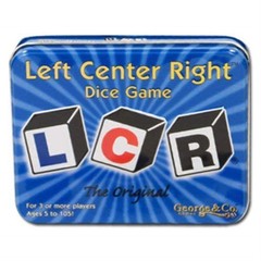 LCR Left Center Right Multicolor Dice Game Fast Paced Fun for All Ages