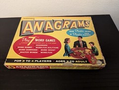 Vtg Anagrams Board Game Transogram 108 Tiles & 4 Tile Racks #1150 Used
