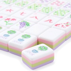 NEW! Vibrant Layered Mahjong Tiles – Full American Set 160Tiles – lavender