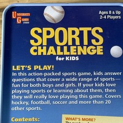 University Games Sports Challenge for Kids Board Game Complete Family Fun