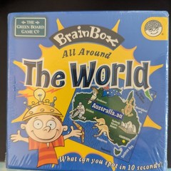 Brain Box All Around The World Game Green Board Games 1, 2 Or More Players. NEW