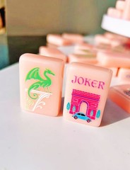 PARIS PINK Acrylic American Mahjong Tiles Set 160 Pcs US Seller Fast Ship NEW
