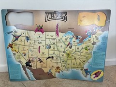 Marvel Comics Super Heroes Giant Game Board Book 1994 By Tormont Missing Pieces