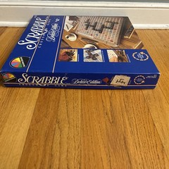 Scrabble Deluxe Rotating Turntable Board Game 1987-only 68 Letters and 3 trays
