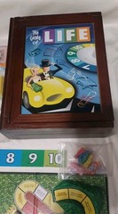 The Game Of Life Vintage Game Collection Wood Box Complete Used Nice With Wear.