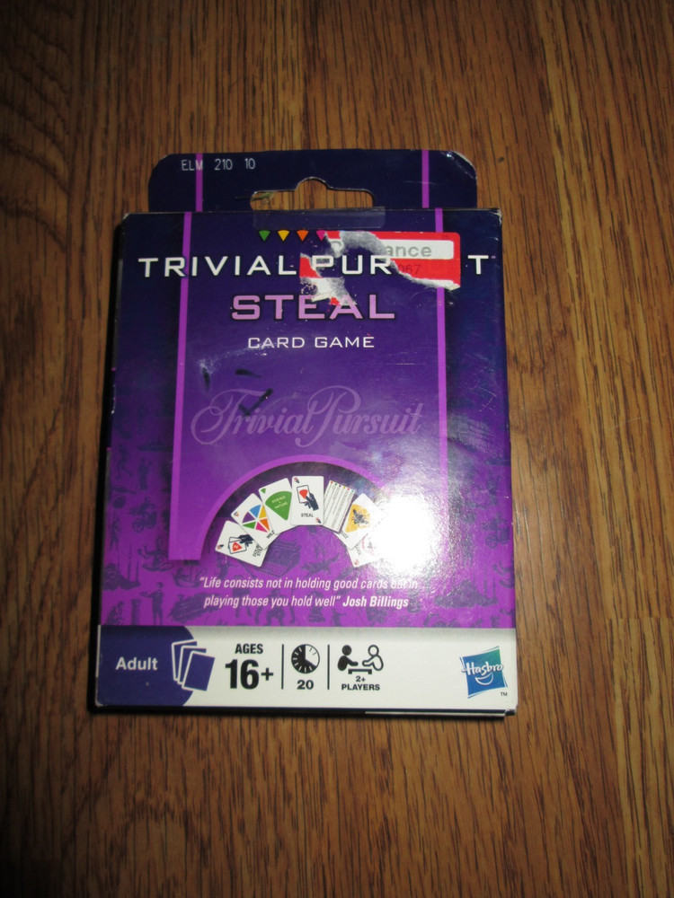 Trivial Pursuit Steal Card Game – Hasbro NEW SEALED