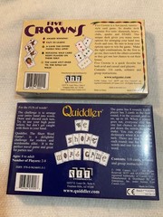 QUIDDLER & FIVE CROWNS Card Games Set of 2 Both New and Sealed Game Age 8-Adult