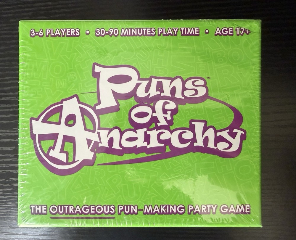 Puns of Anarchy The Outrageous Pun Making Party Game New Sealed Ages 17+