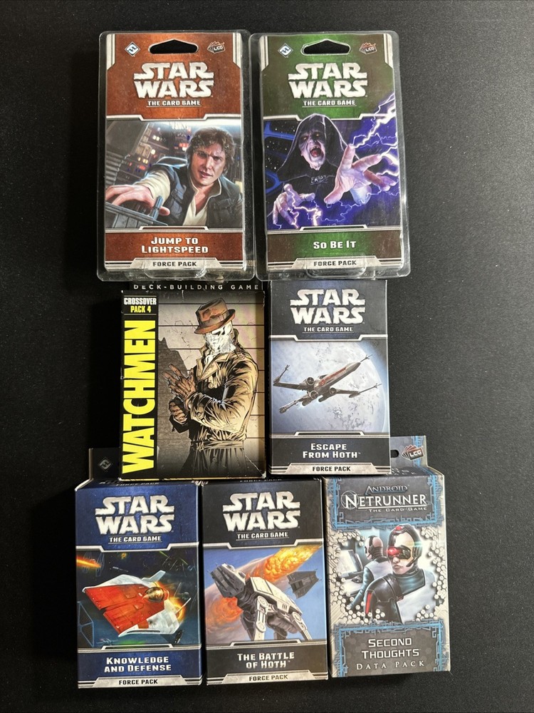 Star Wars LCG Card Game Lot With Watchmen Decks 7 Different New Unopened