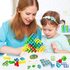 Tower Balance Game, Stacking Game 64pcs, Fun Stacking Game Puzzle Building Game…