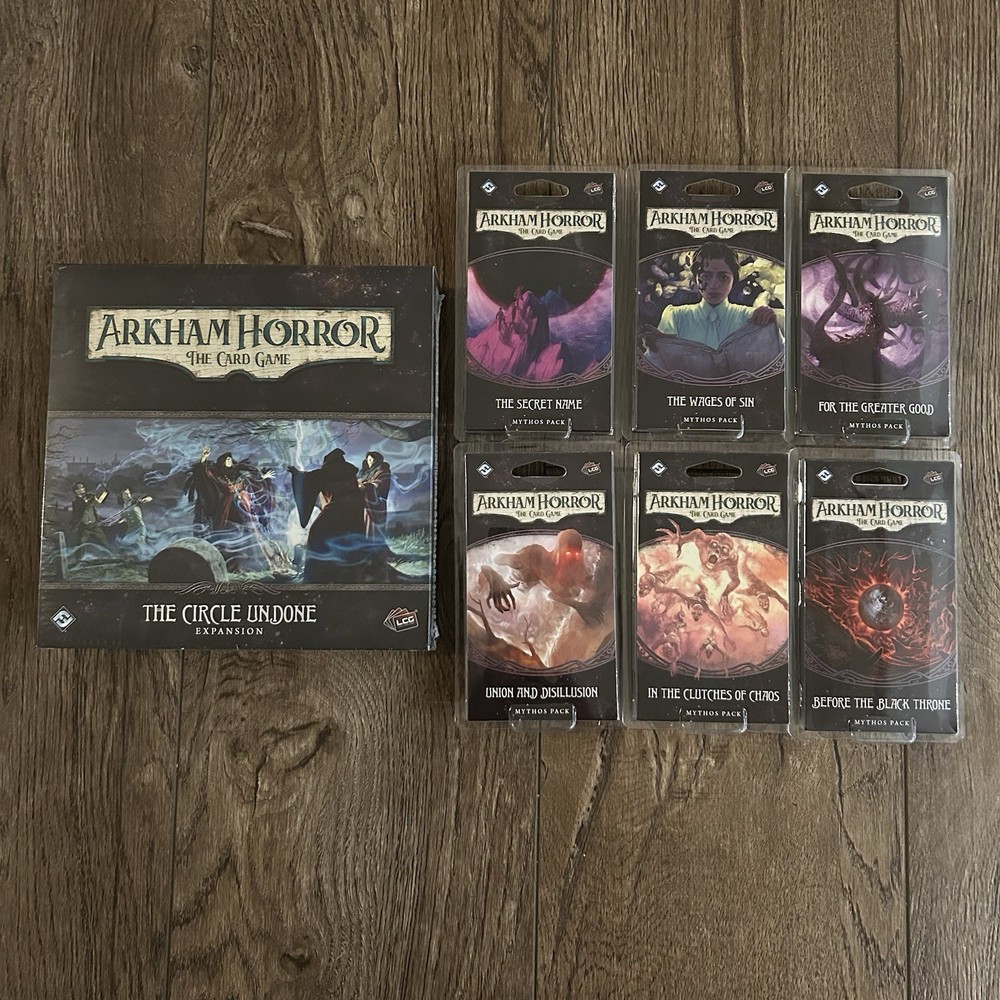 Arkham Horror LCG – The Circle Undone Old Format Expansion + 6 Mythos (BNIS)