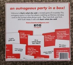 That’s What She Said Board Game Twisted Party Game 2016 Party In A Box