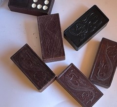 Vintage Dragon Design Dominoes Bulk Lot 22 Packages Mixed Wood Plastic Game Piec