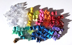 Vintage Gogo’s Crazy Bones, Lot of 74 Mini Figures – Mixed Shapes & Color