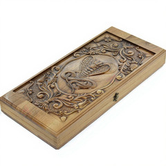 Handmade Wooden Backgammon Set “Cobra” 21.6 in – Carved Walnut Board Game Gift