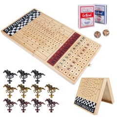 Large 23 inches Horse Race Board Game, Premium Durable Foldable Wooden Box, H…