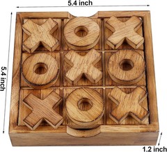 Glintoper Tic Tac Toe & 4 in a Row Tables Game Set, Classic Board Games