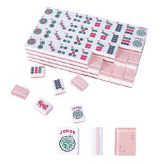 TIASUSAN American Mahjong Tile Set with 166 Quality Acrylic Tiles (1.2″ Pink,…