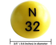 3/5 Inch Bingo Balls – Easy-to-Read – 75 Pieces – Perfect for Parties, Raffles