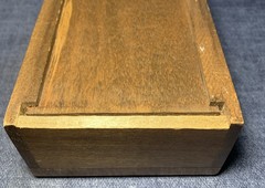 Vintage Game set of 28 Dominoes, Cribbage and Playing Cards In Walnut Case