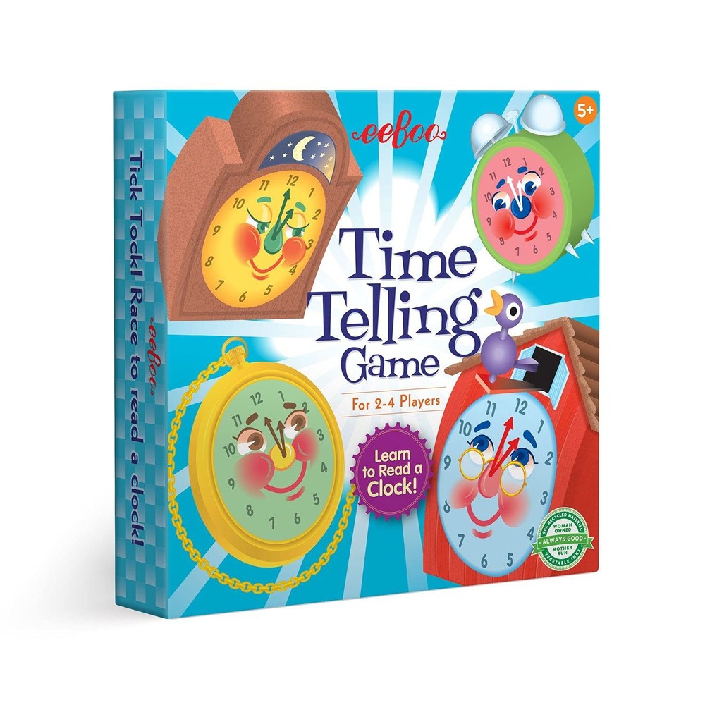 Eeboo Time Telling Game Develops Time Telling Skills Learn To Read A Clock
