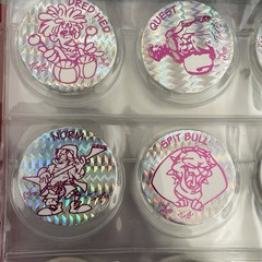 1993 Jots Shane Prigmore Art Lot Of 22 Pogs Milk Caps Illustrations Vintage
