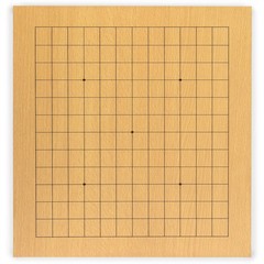 Beechwood Veneer (0.4-Inch) Etched Beginner’s Reversible 9×9/13×13 Go Game Se…