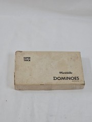 Vintage Marblelike Super Thick Dominoes Game Set Made in USA Traditional Tile