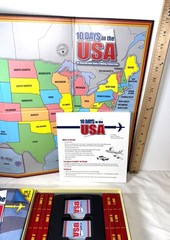 10 Days In The USA Travel Strategy Board Game Complete 2-4 Players complete