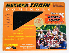 Mexican Train 91 Dominoes Puremco with Case ~ ChickenFoot ~ Complete