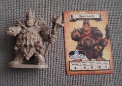 Heroquest Against The Ogre HordeOgre Commander 28mm Mini & Card NEW!!