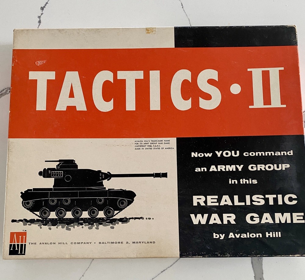 Avalon Hill Tactics II War Board Game Vintage – 2+ Players Ages 12 and Up