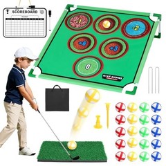 34 Pcs 3-in-1 Battle Golf Game Set with Stand & Club, Jumbo 32″ x32“ Chipping…