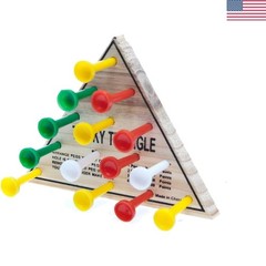 Versatile 4.5″ Wooden Triangle Game – Portable Puzzle Fun for Kids 3+