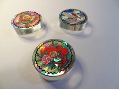 Pogs * Slammers * For Girls * 3 Different * 1-1/2″ x 1/4″ * Beautiful * Set 2