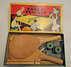Antique Playtime Table Tennis No.1125 1931 Jack Pressman Co. #2775 Box Bottom LN