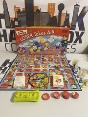 The Simpsons Trivia & Board Game Lot Missing A Few Pieces See Description