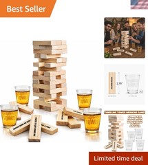 Tumbling Tower Party Game – 52 Pieces for Epic Fun & Competitive Nights
