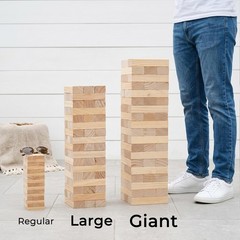 Giant Tower Stacking Game 4 Ft Tall – 54 Blocks, Carry Bag, Scoreboard Included
