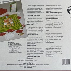 The Really Nasty Horse Racing Game Race Board Upstarts UK 1989